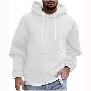 Sweat-shirts à capuche pour hommes personnalisés avec logo sur le devant, en mélange polyester/coton, tissu polaire épais 500 GSM, coupe classique, vente en gros - Product Image 1