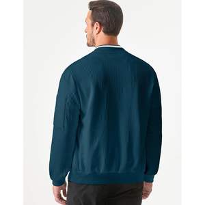 Chaqueta Bomber Informal Personalizada para Hombre, Estilo Universitario, Ligera, con Bloques de Color, Bolsillos con Cremallera, Disponible en Tallas XS a XL, Material Spandex - Product Image 4