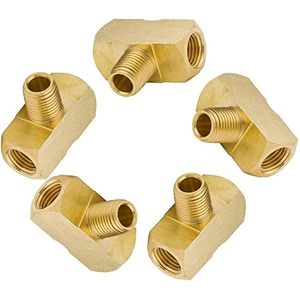 Conexión de latón para tubería, T de derivación macho de barra, 1/2" NPT hembra x 1/2" NPT macho x 1/2" NPT hembra - Product Image 1