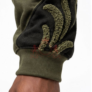 Chándal con Capucha Verde Oliva para Hombre, Manga Larga, Estampado por Sublimación, Ropa Casual Urbana con Bolsillos Laterales - Product Image 4