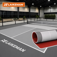 Revêtement de sol pour terrain de pickleball de qualité tournoi, revêtement de sol sportif en PVC enduit d'acrylique à rebond élevé pour événements, clubs, intérieur et extérieur