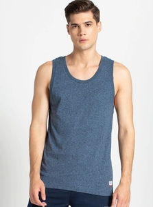 เสื้อกล้ามถักสีพื้นสำหรับผู้ชาย คอกลม แขนกุด สวมใส่สบายๆ - Product Image 2