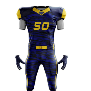 Tenue de football américain sur mesure, double yoke durable, uniforme d'élite, maillot de jeu de gridiron avec pantalon intégré - Product Image 1