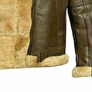 Classic Winter Real Leather Shearling <b>Fur</b> <b>Jacket</b>/Real Green Sheepskin Winter <b>Jacket</b> Latest Sheepskin <b>Fur</b> <b>Jacket</b> for Men - Product Image 5