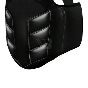 Protector de Pecho de Cuero Genuino de Primera Calidad para Hombre, Nuevo, para Boxeo, Kick Boxing, Entrenamiento de Combate, Protector Corporal Transpirable - Product Image 4