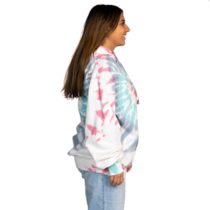 Sudadera con Capucha Tie Dye Oversize para Mujer, Otoño, Logotipo Personalizado, 100% Algodón, Impresión 3D, Bordado, Felpa - Product Image 2