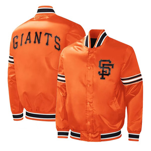 Chaqueta Varsity de Satén Personalizada para Hombre, Chaqueta Bomber Retro con Rayas en Contraste, Uniforme de Béisbol Brillante de Alta Calidad, Ropa Deportiva - Product Image 1