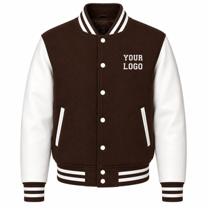 Wholesale Winter <b>Woolen</b> Windproof Custom Letterman Oversize Varsity <b>Jacket</b> with Letter Embroidery <b>Men</b> Factory Direct Varsity - Product Image 1