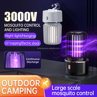 Oplaadbare LED Retro Dual-Purpose elektrische schokzuigende muggenlamp Waterdichte draagbare campinglantaarns voor binnen