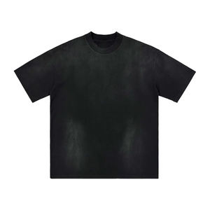 เสื้อยืดผู้ชายทรงโอเวอร์ไซส์ ผ้าฝ้าย 100% หนัก 230 กรัม ป้องกันรอยยับ ระบายอากาศได้ดี สีซีดแบบวินเทจ ล้างสีด้วยกรด - Product Image 1