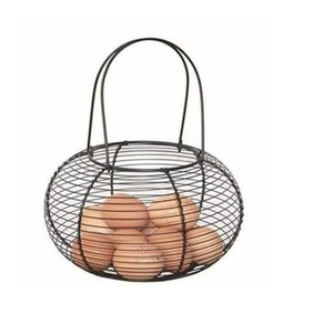 Cesta Decorativa de Alambre Metálico con Forma de Huevo para Mesa, con Asa Cómoda, para Cocina y Hogar - Product Image 6