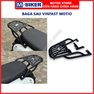 Porte-bagages arrière moderne en acier mat noir durable de type plaque M-Biker VinFast Motio pour accessoires de scooter électrique - Product Image 2