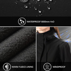 Chaqueta Softshell para Mujer al Por Mayor a Precio Económico, con Cierre Frontal, Cuello Alto, Transpirable y con Capucha - Product Image 6