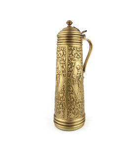 Carafe à eau en cuivre pur moderne, durable, avec couvercle et motif gravé, à prix raisonnable et abordable - Product Image 1