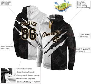 Sweat-shirts de baseball personnalisés pour hommes et femmes, créez votre propre sweat-shirt avec votre nom et votre numéro, sweat-shirts d'équipe sportive personnalisés - Product Image 2