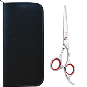 Hot Selling Professional <b>Barber</b> Scissors <b>Set</b> J2 Steel Hair Cutting Shears with PU Leather Case for Salon Use - Product Image 1