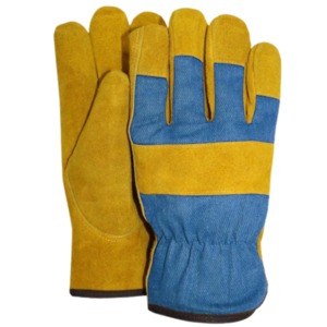 Guantes de Trabajo de Cuero con Costuras Reforzadas, Guantes Resistentes con Doble Palma, Puño de Seguridad de Alta Resistencia, Antideslizantes, Genuinos - Product Image 3