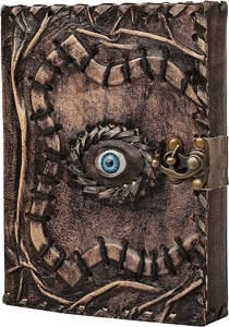 Cuaderno de cuero Hocus Pocus, diario vintage de brujería, grimoire de papel hecho a mano, papel vintage con borde deshilachado, cuaderno de bocetos de regalo. - Product Image 2