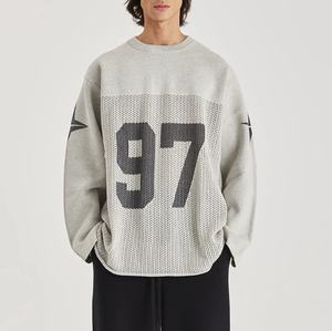 Vente en gros de vêtements en tricot personnalisés avec logo, pull en tricot à col en V, t-shirt à manches courtes en crochet, maillots de football et de basketball en tricot - Product Image 1