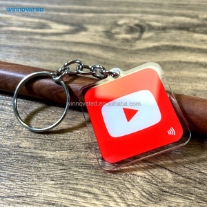 Porte-clés en acrylique transparent programmable NFC de qualité supérieure pour les réseaux sociaux - Product Image 6