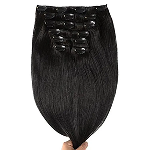 Découvrez des cheveux plus volumineux avec nos extensions de cheveux à clip sans enchevêtrement, parfaites pour un coiffage rapide et durable toute la journée - Product Image 1