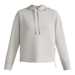 Sudadera con Capucha Roja para Mujer, Manga Larga, Tejida en Algodón, Informal, Corta, de Color Sólido, Transpirable, con Bolsillos, para Otoño - Product Image 2