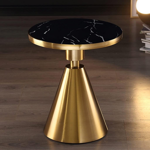 Barware Nordic <b>Side</b> <b>Table</b> Modern Furniture Marble Top <b>with</b> Round Shape Corner <b>Table</b> Cabinet for Living Room, <b>Drawing</b> Room - Product Image 1