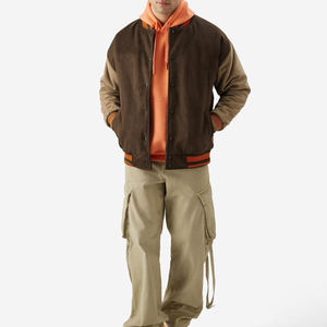 <b>Fleece</b> <b>Lined</b> Varsity <b>Jacket</b> Custom Supplier Wholesale Production Oversized Streetwear Brands USA Buyers - Product Image 5