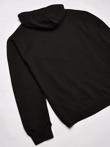 Nouveau sweat-shirt à capuche en polaire noir de qualité supérieure, coupe classique, couleur unie, pull décontracté avec poche avant, idéal pour l'automne - Product Image 4