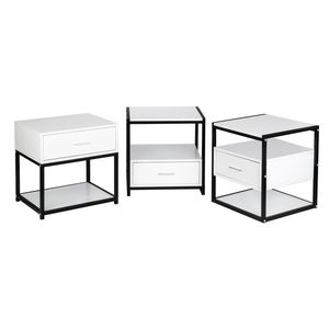 Comodino Smart in Stile Moderno e Semplice Mid-Century, Modello One Smoke (Middle), per Uso in Camera da Letto - Product Image 6