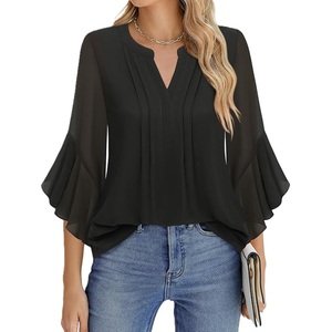 Pulls pour femmes, couleur unie, tricotés, manches longues ou courtes ou 3/4, fermeture boutonnée, style décontracté, fournisseur du Bangladesh. - Product Image 3