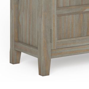 Burlington Distressed <b>Grey</b> Low Storage <b>Cabinet</b> for Living Room - Product Image 4