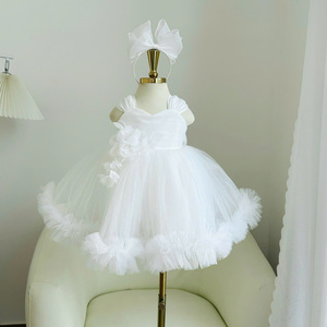 36 Boutique <b>Kids</b> Bloom Ball Gown with Handmade Flower Applique, Soft Tulle Party Dress by Nhung Nguyen - Product Image 6