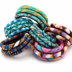 Wholesale Handmade Nepal Crochet Czech Glass Seed <b>Bead</b> Roll On <b>Bracelet</b> for Women Custom Fashion Jewelry - Product Image 4