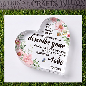 Recorte Acrílico Transparente en Forma de Corazón para Manualidades con Temática de Amor para el Día de San Valentín - Product Image 3