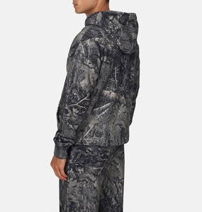 Sweat à capuche respirant personnalisé avec impression intégrale camouflage Real Tree, coupe oversize pour homme, taille personnalisée, logo, effet délavé vintage, camouflage - Product Image 6