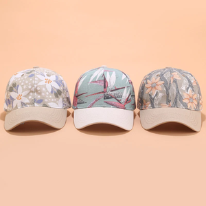 Gorra de béisbol con estampado floral de verano para mujer, gorra ajustable con visera, sombrero para el sol al aire libre, sombrero suave para mujer, sombreros de ala suave - Product Image 6