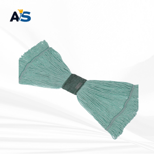 A&S Heavy Duty Green Cotton <b>Mop</b> Head with 5" Dark Green Head Band Loop End - Product Image 2