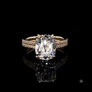 Bague solitaire de luxe pour femme en or jaune 9 carats certifié IGI, diamant ovale de 2,5 carats cultivé en laboratoire, pour fiançailles et mariage - Product Image 4
