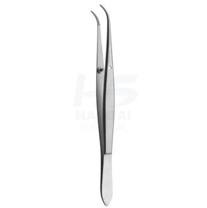 Pinzas Quirúrgicas Curvas de Acero Inoxidable con Hoja Serrada, Pinza de Precisión para Uso Hospitalario, Herramienta Quirúrgica - Product Image 1
