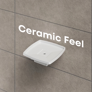 Grand porte-savon carré mural avec support, base en métal durable, plateau en verre pour hôtel et décoration intérieure - Product Image 3