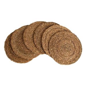 Premium Natural Handmade Eco-Friendly Floral Water Hyacinth Woven <b>Placemats</b> for Home Kitchen & Wedding <b>Dining</b> - Product Image 1