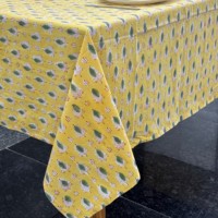 Mantel para Boda 100% Algodón con Patrón Geométrico, Ecológico, Duradero, Lavable, Personalizable, Cuadrado, para Uso en el Hogar y Bodas