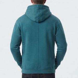 เสื้อฮู้ดผู้ชายสีพื้นแบบสวมใส่สบาย ทรงปกติ ผ้าฝ้ายฟลีซ ใส่ได้ทุกวันในฤดูใบไม้ร่วง มีกระเป๋าหน้า ดีไซน์ทันสมัย ขายดีที่สุด - Product Image 2