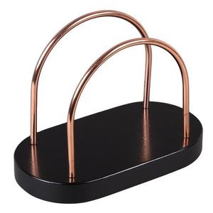 Black Marble Base Copper Plated Multifunctional Eco-friendly Free Standing Napkin <b>Holder</b> <b>Tissue</b> Dispenser Stand for <b>Kitchen</b> - Product Image 1