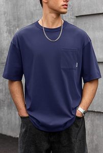 T-shirt Homme Oversize 100% Coton Grammage Lourd 220g, Coupe Boxy, Impression Personnalisée sur Épaule, Style Hip Hop, Grande Taille, Vierge - Product Image 1