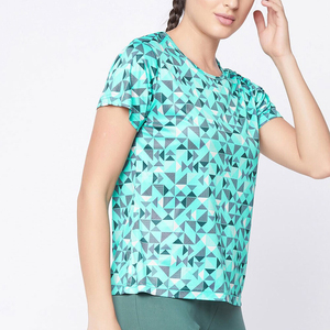 Custom Made Women Casual Summer Neck Sublimation Printed <b>Canvas</b> <b>Plain</b> Dyed Breathable Quick Dry High Quality T-shirt Cheap Price - Product Image 5