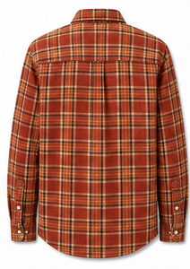เสื้อเชิ้ตแขนยาวลำลองสำหรับผู้ชาย คอปกพับได้ แขนยาวเต็มตัว ผ้าฝ้าย - Product Image 4