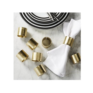 Ensemble d'anneaux de serviette en aluminium durable, couleur personnalisée, style classique, conçus pour les tables modernes, décoration de table réutilisable pour les fêtes - Product Image 1