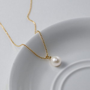 Collar Cilíndrico de Plata Pura S925 para Mujer, con Colgante de Anillo Ligero de Lujo y Perla de Nicho en la Clavícula - Product Image 3